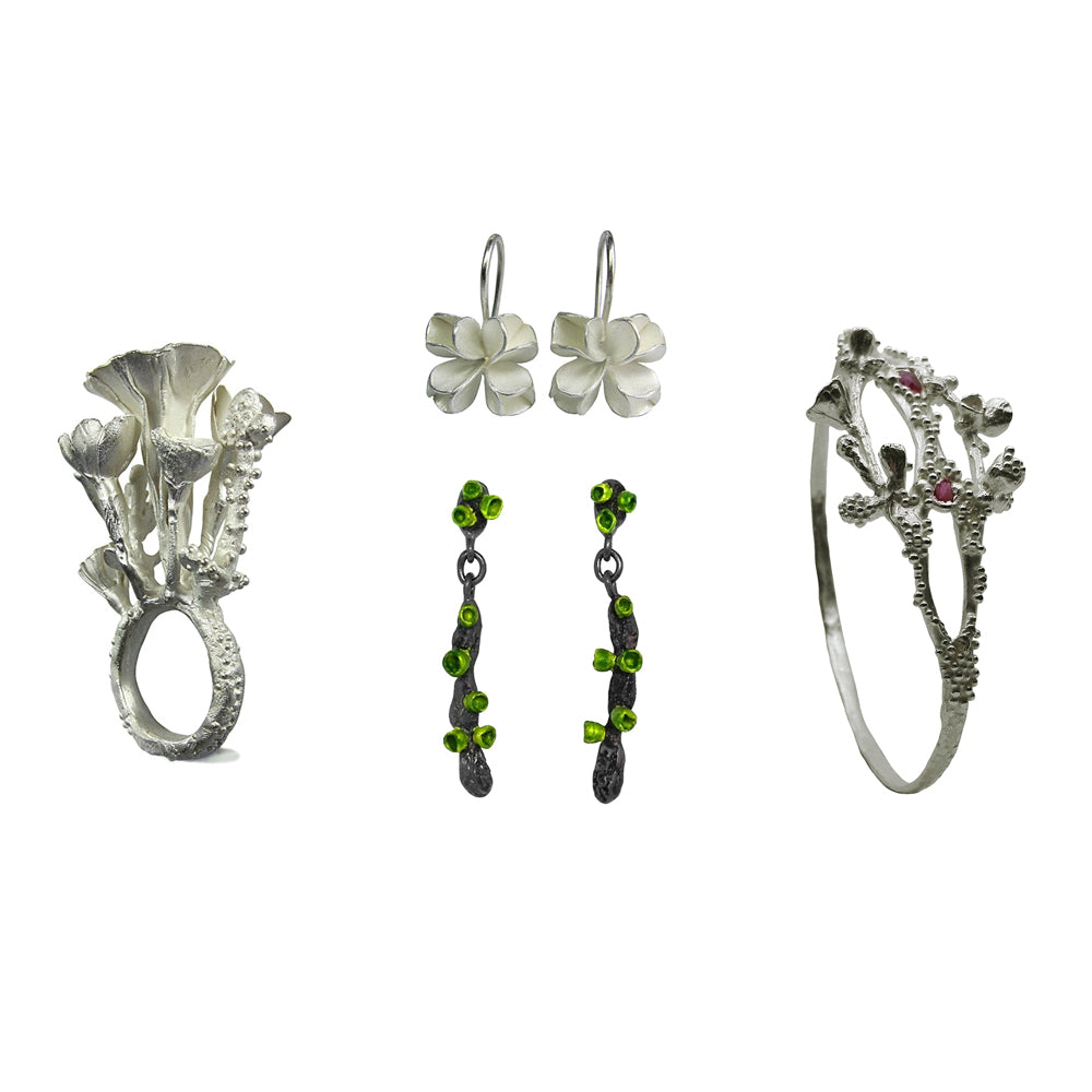Kategorieübersicht Foto mit Ring, Ohrringen und Armreif aus Silber